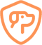 A green and orange logo for the p. P.